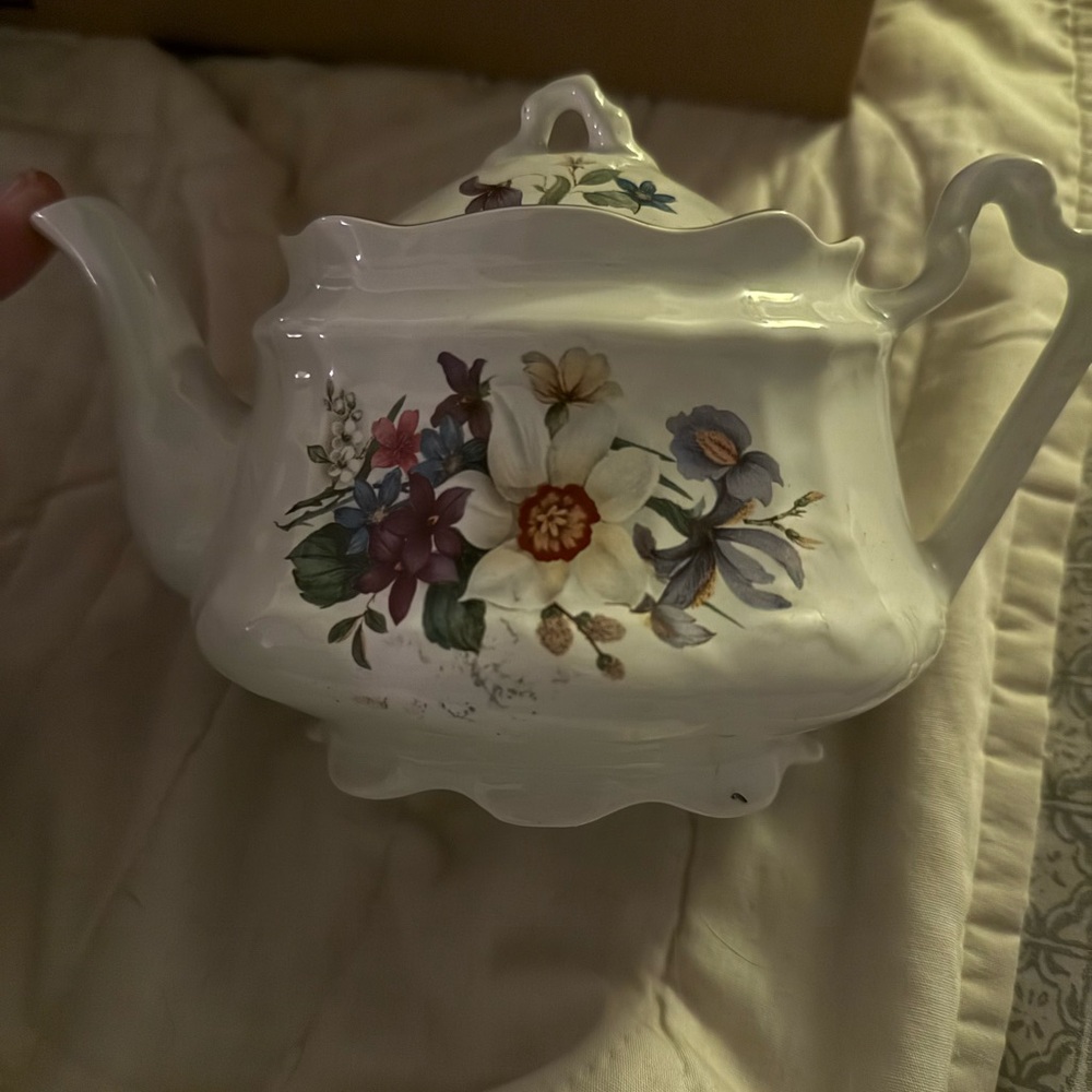Arthur Wood & Son Floral White Teapot